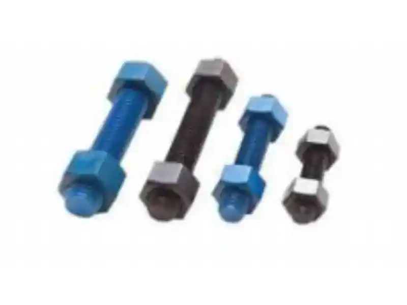 PTFE-belagte bolter med sekskantmuttere